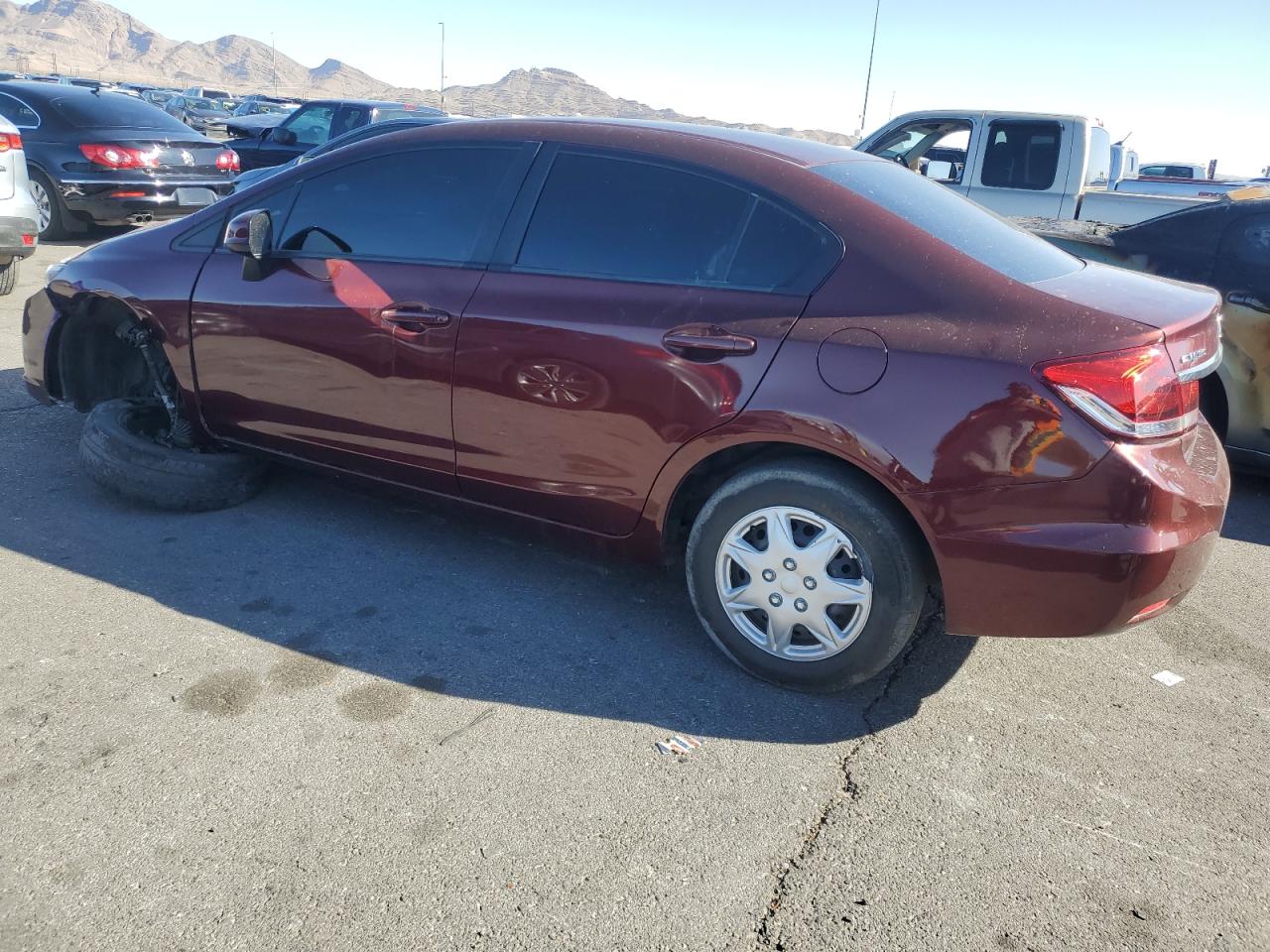 2013 Honda Civic VIN 2HGFB2F50DH511066 Copart auction photo, front end damage thumbnail 2