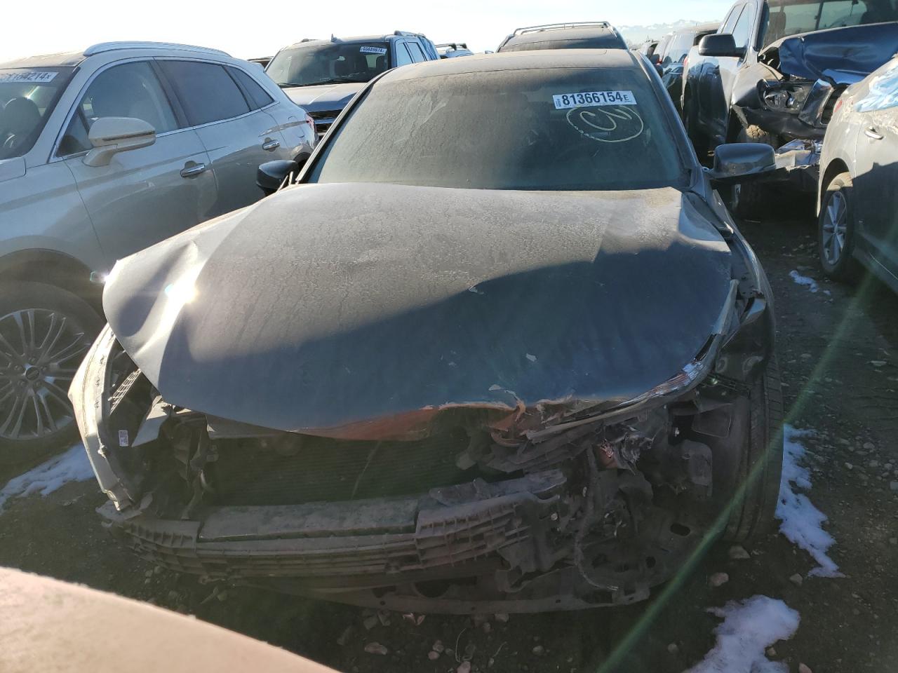 2014 Honda Accord VIN 1HGCR2F72EA136555 Copart auction photo, side / front end damage thumbnail 5