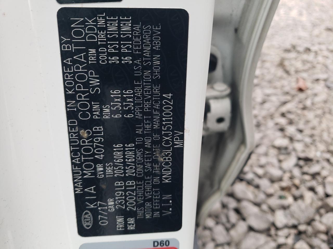 2018 KIA Niro VIN KNDCB3LCXJ5110024 Copart auction photo, front end damage thumbnail 12
