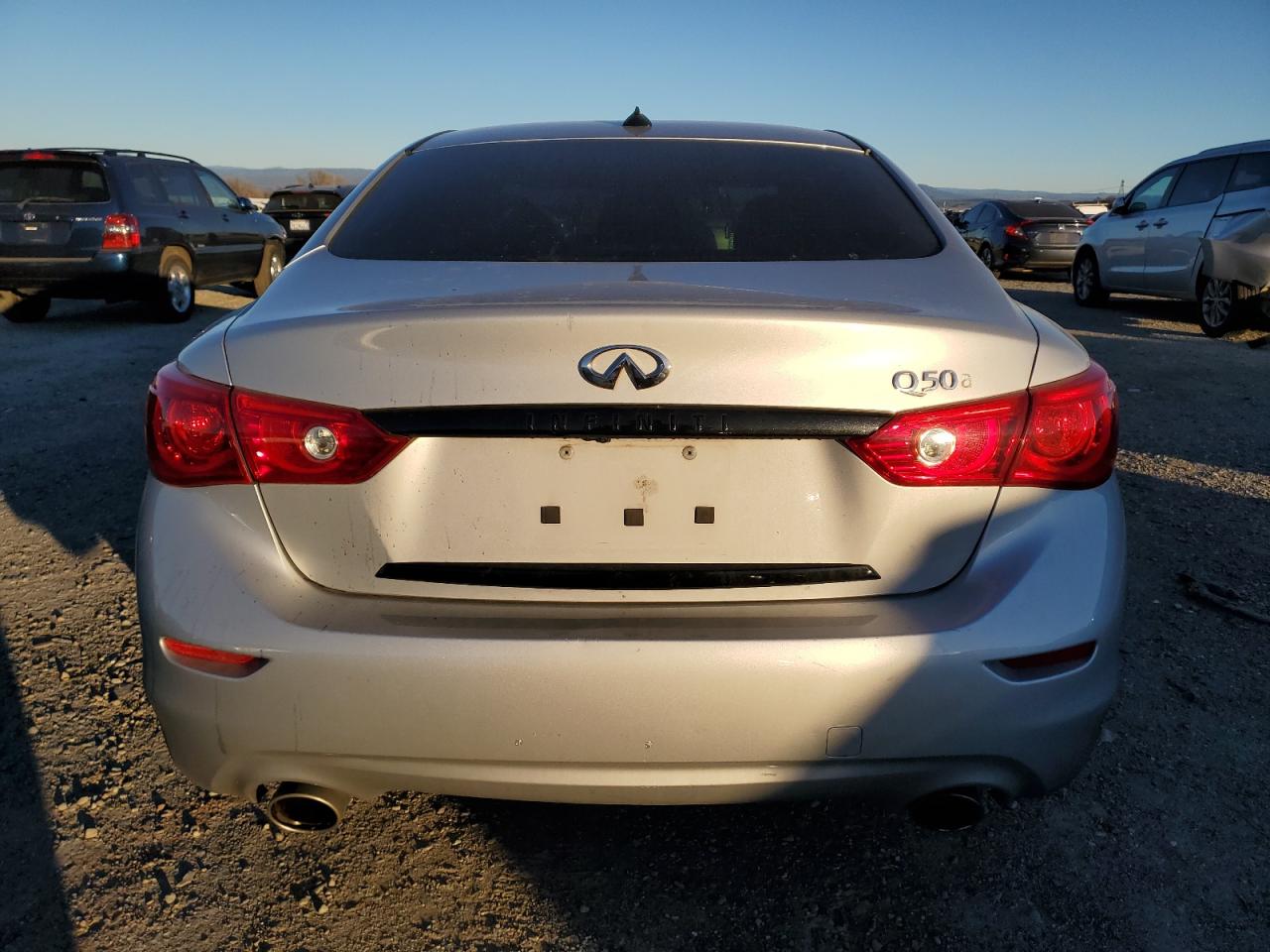 2015 Infiniti Q50 VIN JN1BV7AP7FM339793 Copart auction photo, front end / side damage thumbnail 6