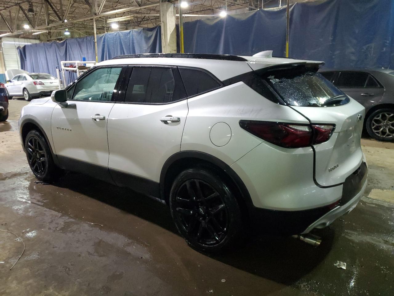 2020 Chevrolet Blazer VIN 3GNKBCRS5LS579516 Copart auction photo, rear end / side damage thumbnail 2