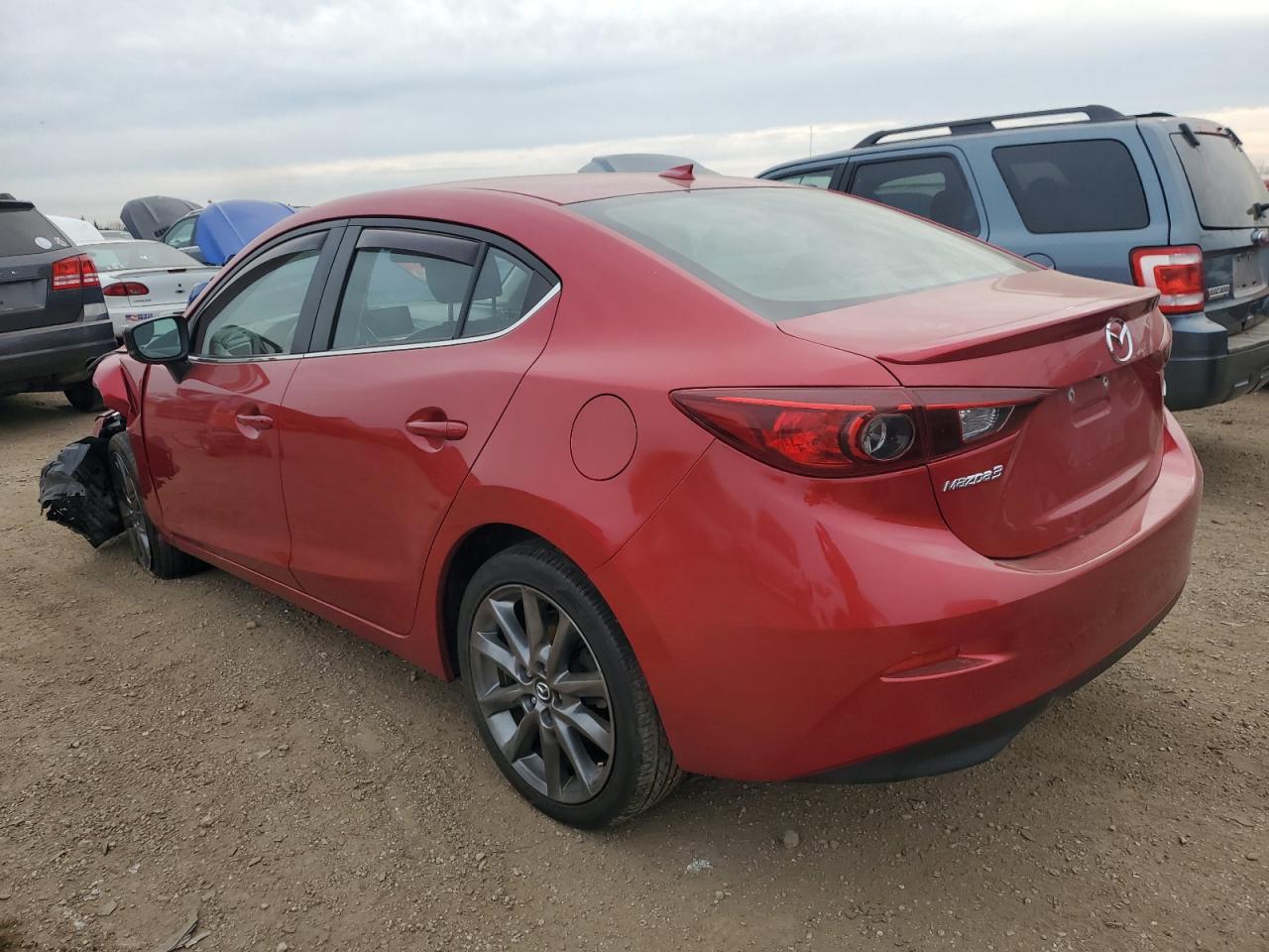 2018 Mazda 3 VIN 3MZBN1V3XJM223032 Copart auction photo, front end / side damage thumbnail 2