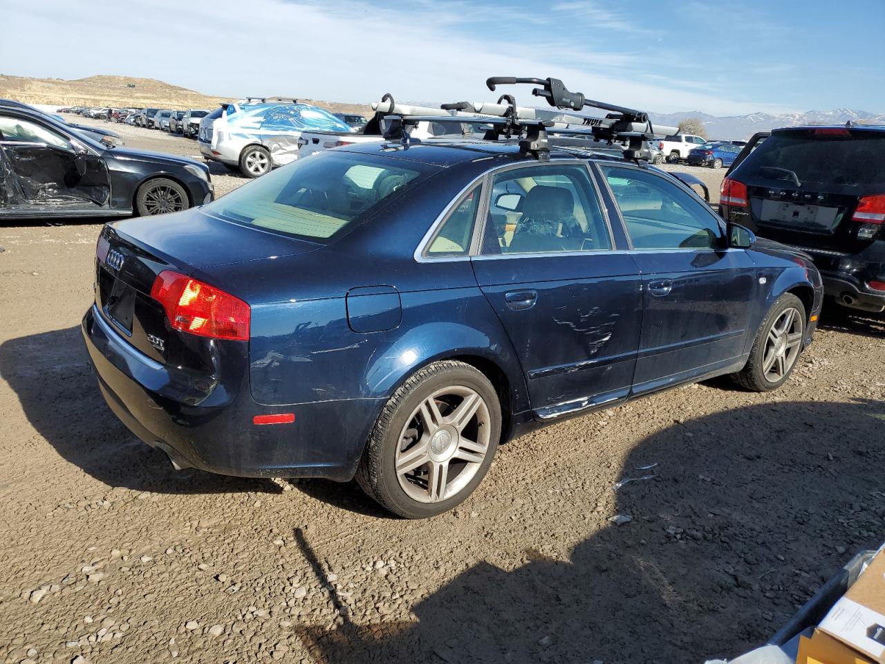 2008 Audi A4 VIN WAUDF78E78A117828 Copart auction photo, front end / side damage thumbnail 3
