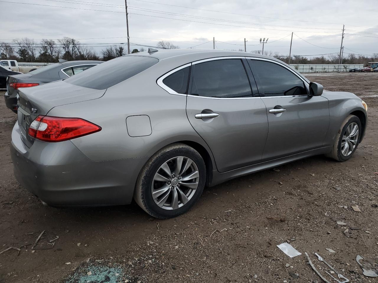 2013 Infiniti M VIN JN1BY1AP2DM514193 Copart auction photo, front end / side damage thumbnail 3