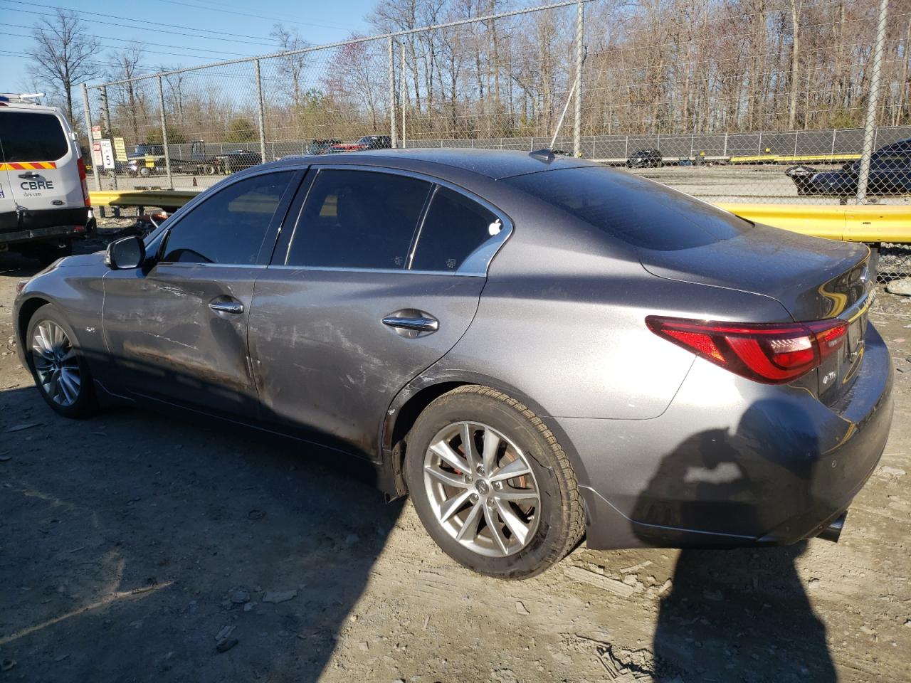 2020 Infiniti Q50 VIN JN1EV7AR9LM256845 Copart auction photo, side damage thumbnail 2