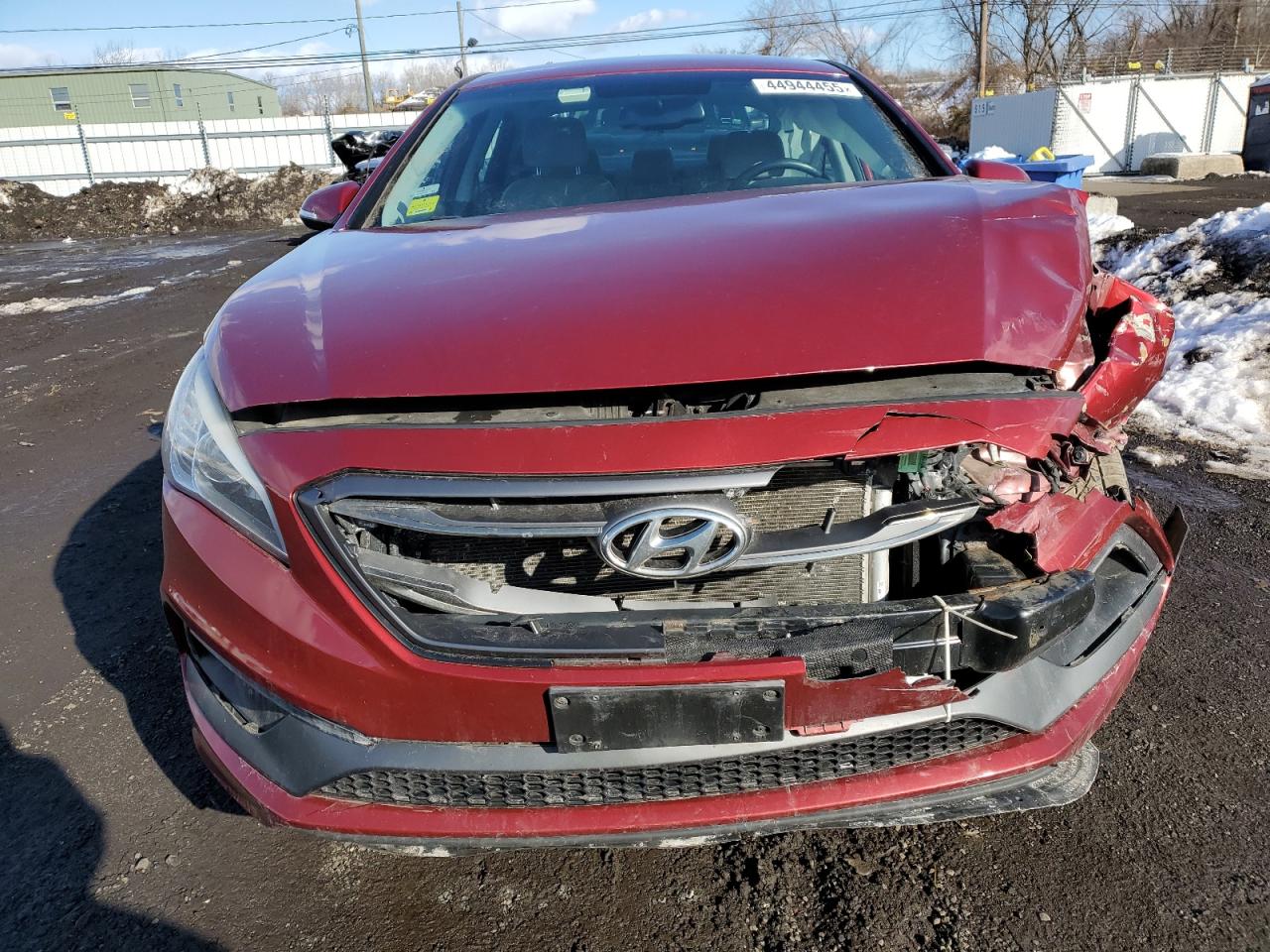 2015 Hyundai Sonata VIN 5NPE34AF2FH111488 Copart auction photo, front end / side damage thumbnail 5