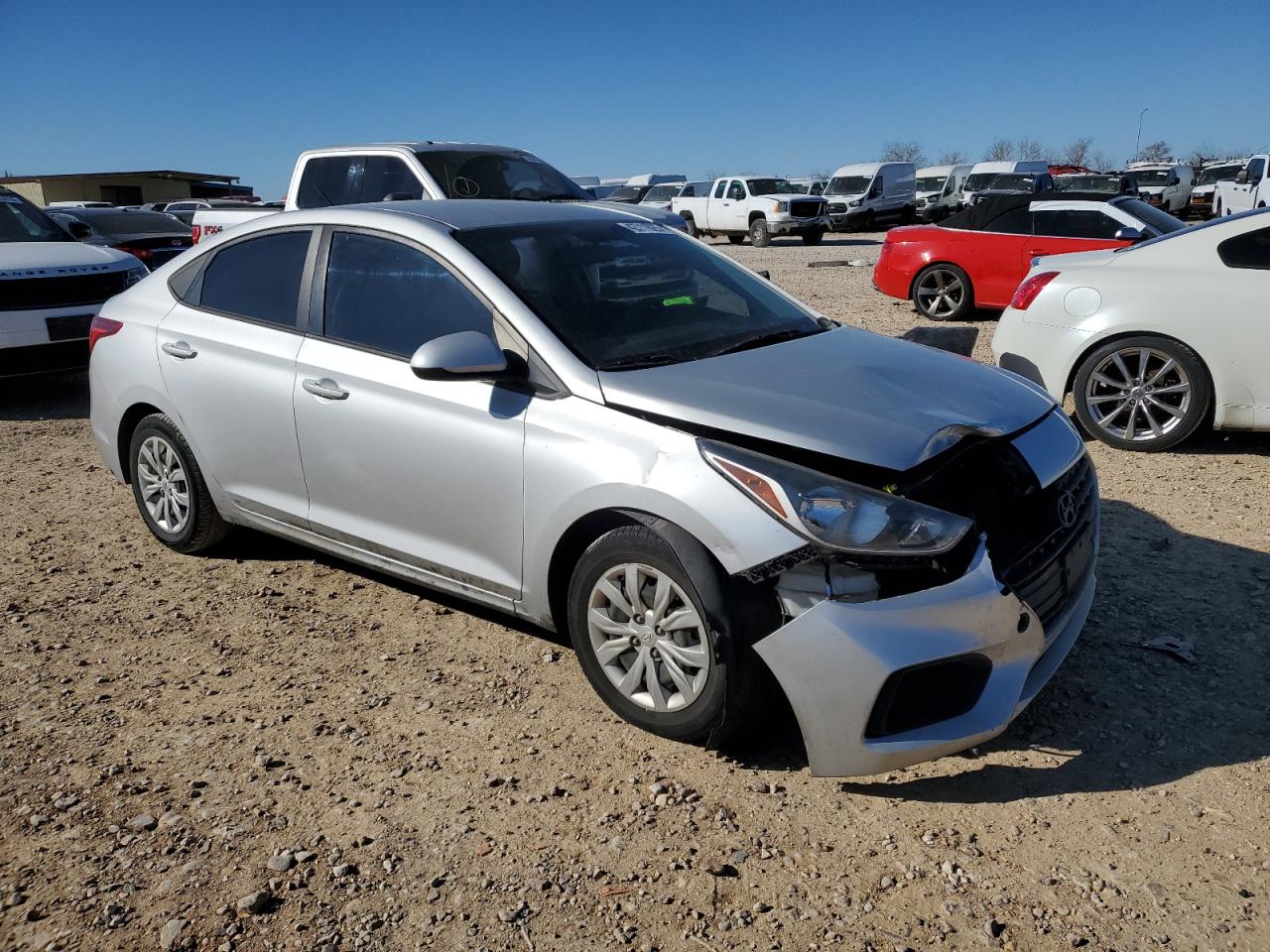 2018 Hyundai Accent VIN 3KPC24A39JE018514 Copart auction photo, front end / minor dent/scratches damage thumbnail 4