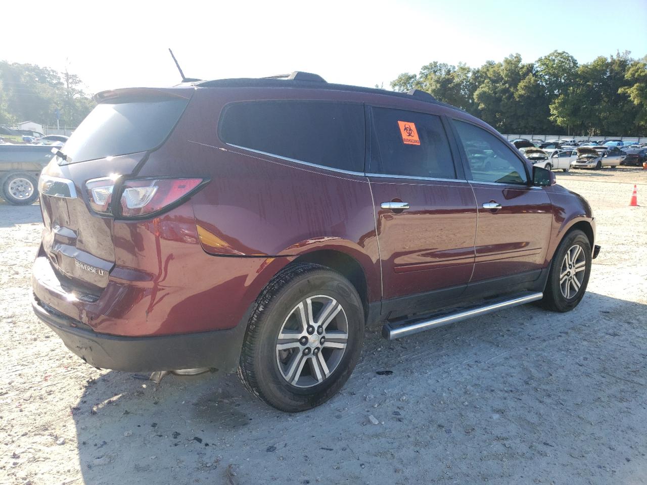 2016 Chevrolet Traverse VIN 1GNKRHKD6GJ335885 Copart auction photo, rear end / minor dent/scratches damage thumbnail 3