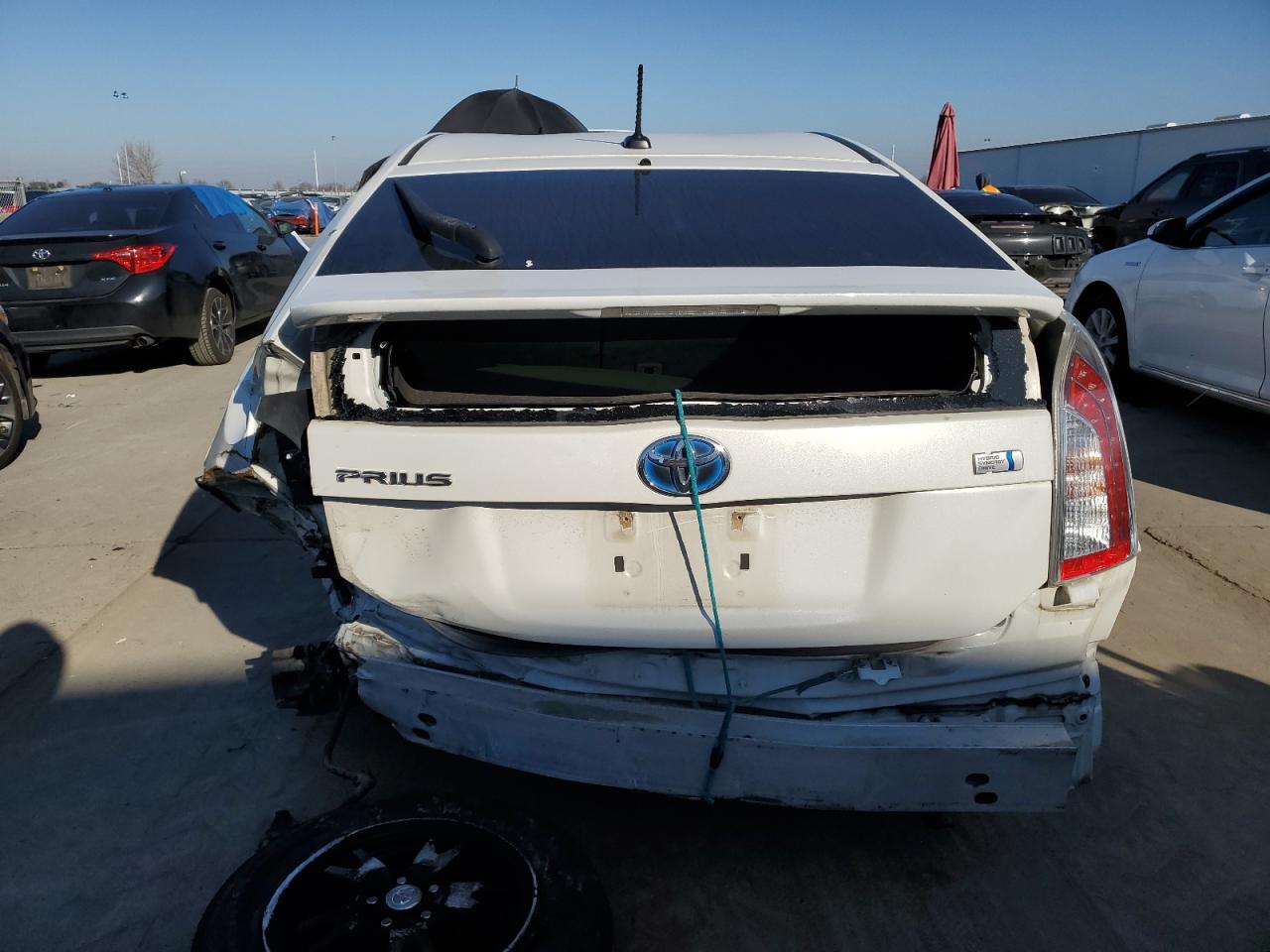 2011 Toyota Prius VIN JTDKN3DU6B0327661 Copart auction photo, rear end / side damage thumbnail 6