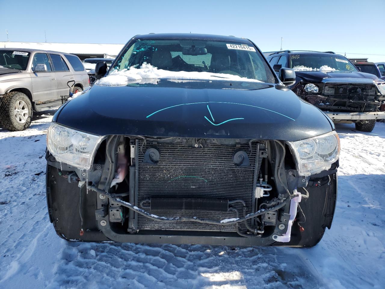 2013 Dodge Durango VIN 1C4RDJDG9DC608502 Copart auction photo, front end damage thumbnail 5