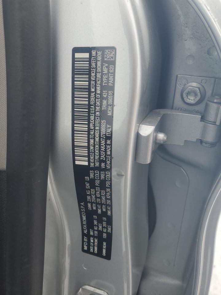 2018 Alfa Romeo Stelvio VIN ZASFAKAN7J7B86925 Copart auction photo, vandalism / side damage thumbnail 13
