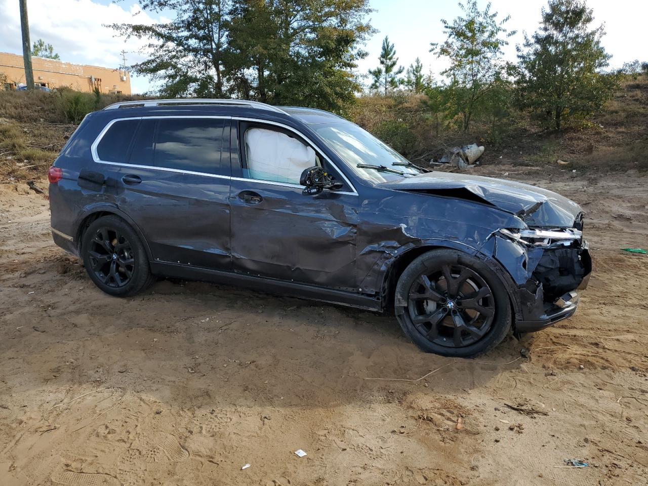 2019 BMW X7 VIN 5UXCW2C51KL083632 Copart auction photo, side damage thumbnail 4