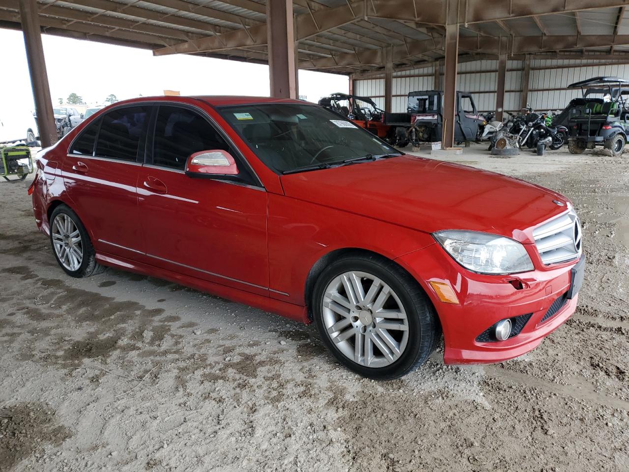 2009 Mercedes-Benz C-klasse VIN WDDGF54XX9R078527 Copart auction photo, rear end / side damage thumbnail 4