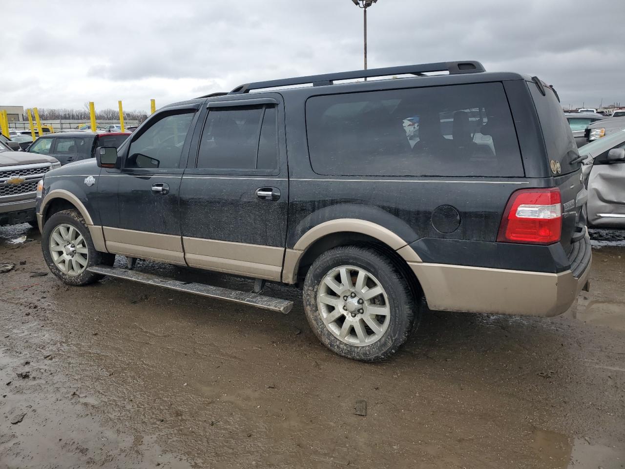 2012 Ford Expedition VIN 1FMJK1J5XCEF34365 Copart auction photo, side / rear end damage thumbnail 2