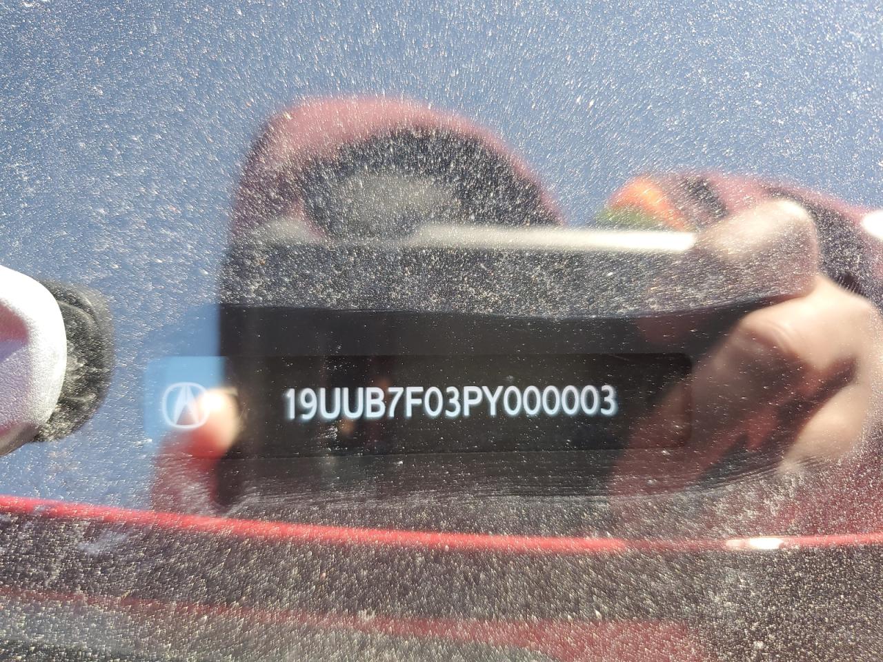 2023 Acura TLX VIN 19UUB6F52PA002050 Copart auction photo, vandalism / missing/altered vin damage thumbnail 12