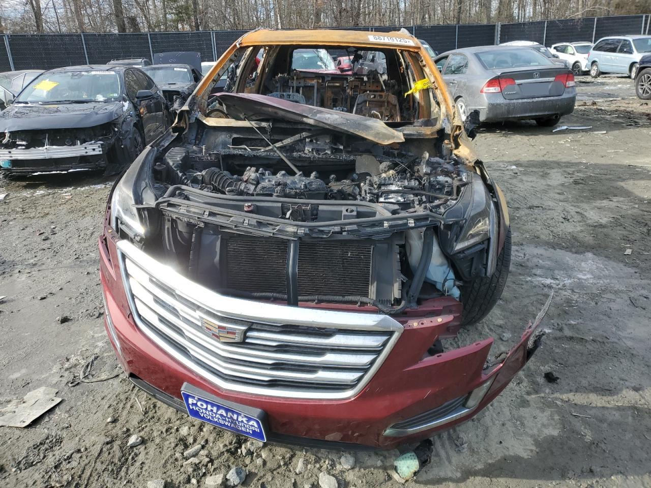 2017 Cadillac XT5 VIN 1GYKNDRS3HZ112766 Copart auction photo, burn damage thumbnail 6