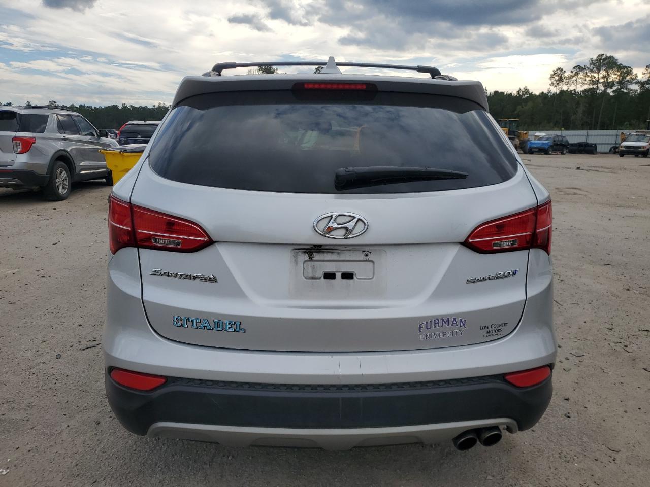 2014 Hyundai Santa Fe VIN 5XYZU3LA9EG173924 Copart auction photo, undercarriage damage thumbnail 6