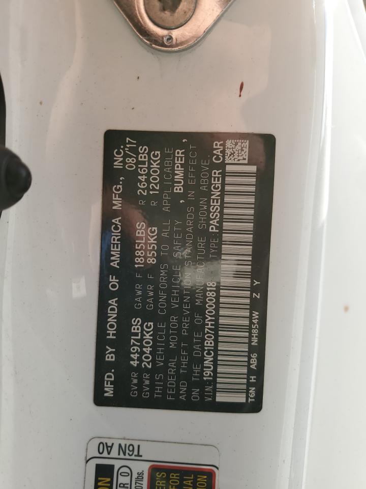 2017 Acura NSX VIN 19UNC1B07HY000818 Copart auction photo, all over / front end damage thumbnail 12