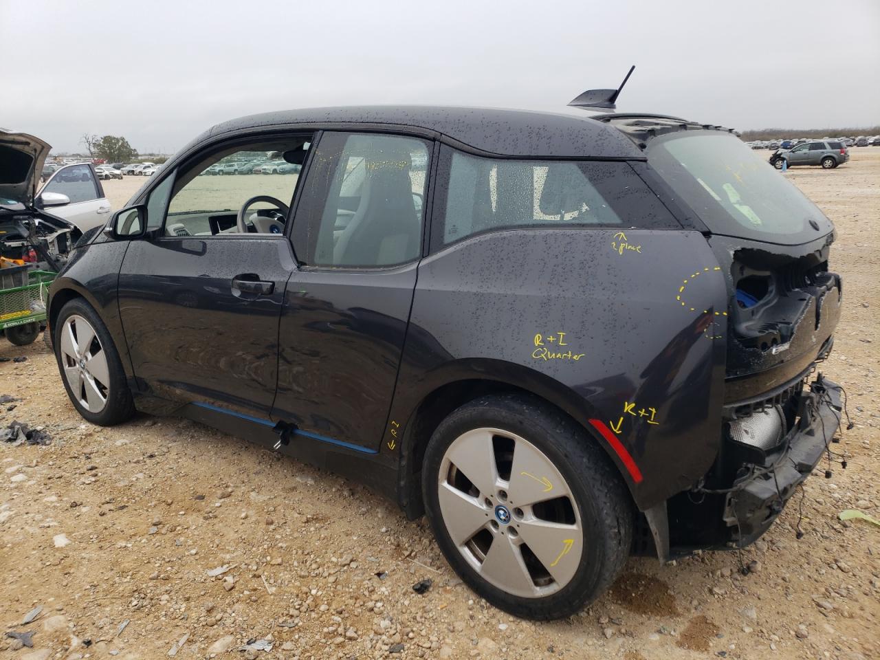 2015 BMW i3 VIN WBY1Z4C56FV501350 Copart auction photo, rear end / minor dent/scratches damage thumbnail 2