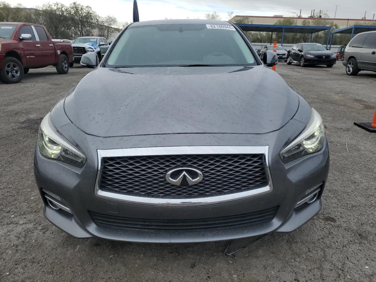 2015 Infiniti Q50 VIN JN1BV7AP4FM351626 Copart auction photo, side / front end damage thumbnail 5