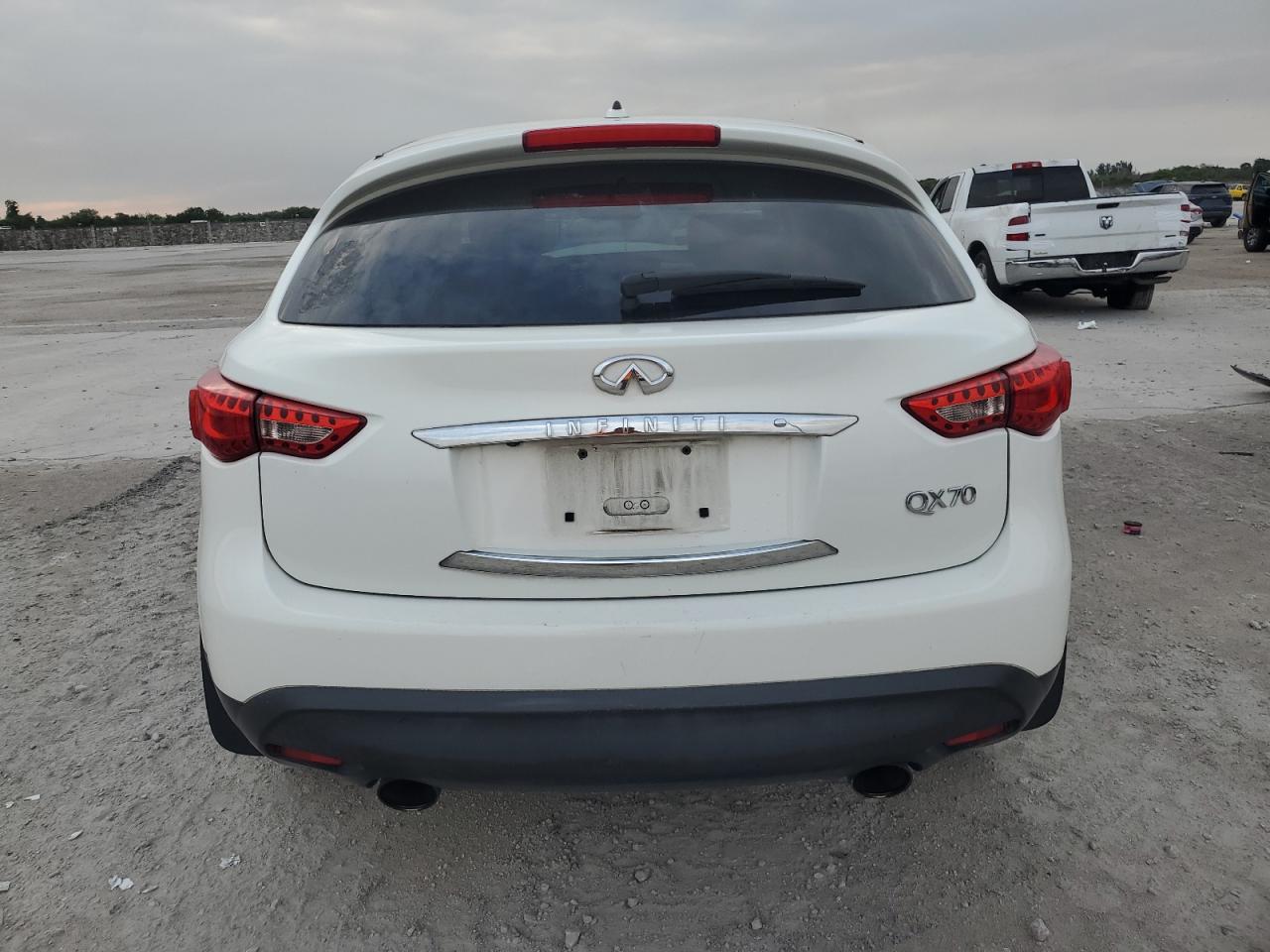 2014 Infiniti QX70 VIN JN8CS1MU6EM451982 Copart auction photo, front end damage thumbnail 6
