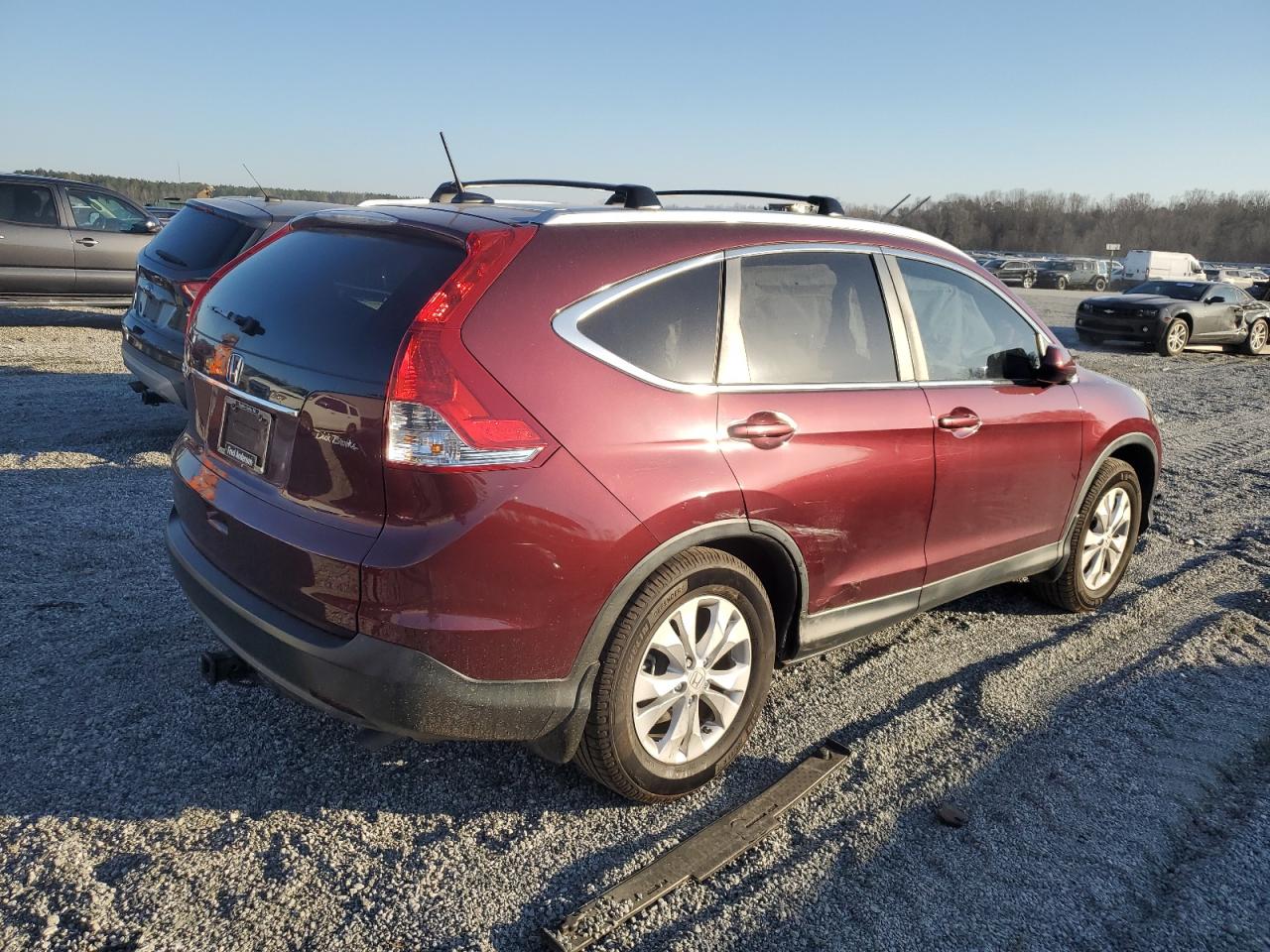 2012 Honda CR-V VIN 5J6RM3H70CL036184 Copart auction photo, side damage thumbnail 3
