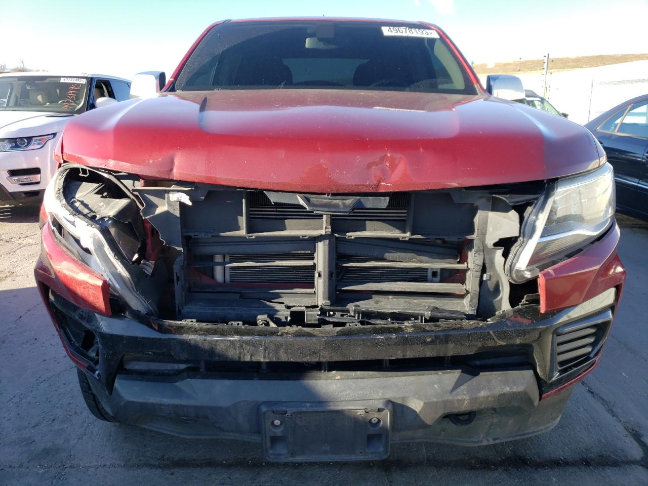 2021 Chevrolet Colorado VIN 1GCGTCEN2M1174132 Copart auction photo, front end / rear end damage thumbnail 5