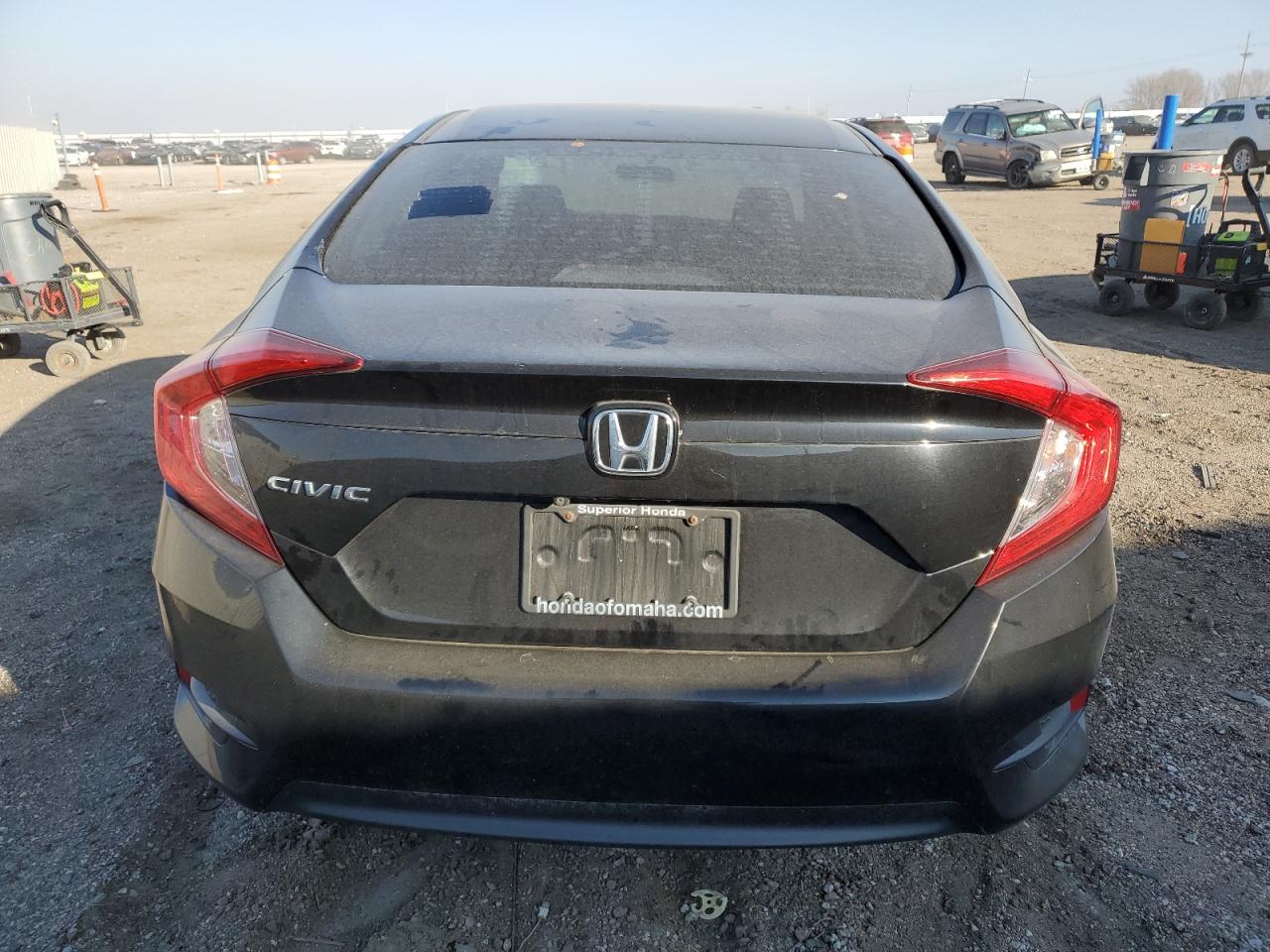 2018 Honda Civic VIN 2HGFC2F56JH598996 Copart auction photo, front end / side damage thumbnail 6