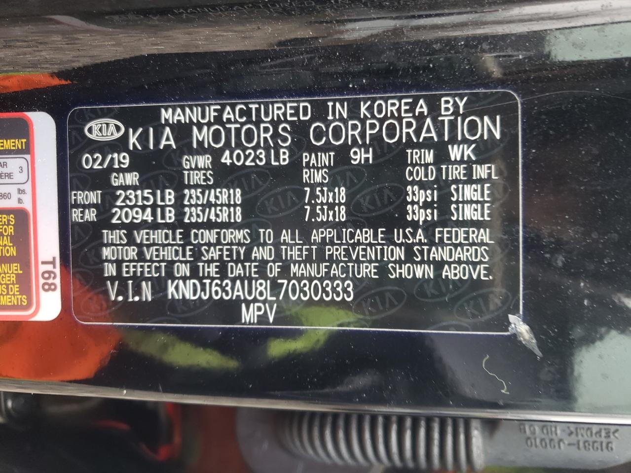 2020 KIA Soul VIN KNDJ63AU8L7030333 Copart auction photo, undercarriage / side damage thumbnail 14