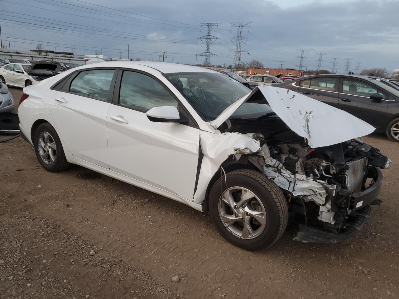 2021 Hyundai Elantra VIN 5NPLL4AG9MH016052 Copart auction photo, front end / side damage thumbnail 4