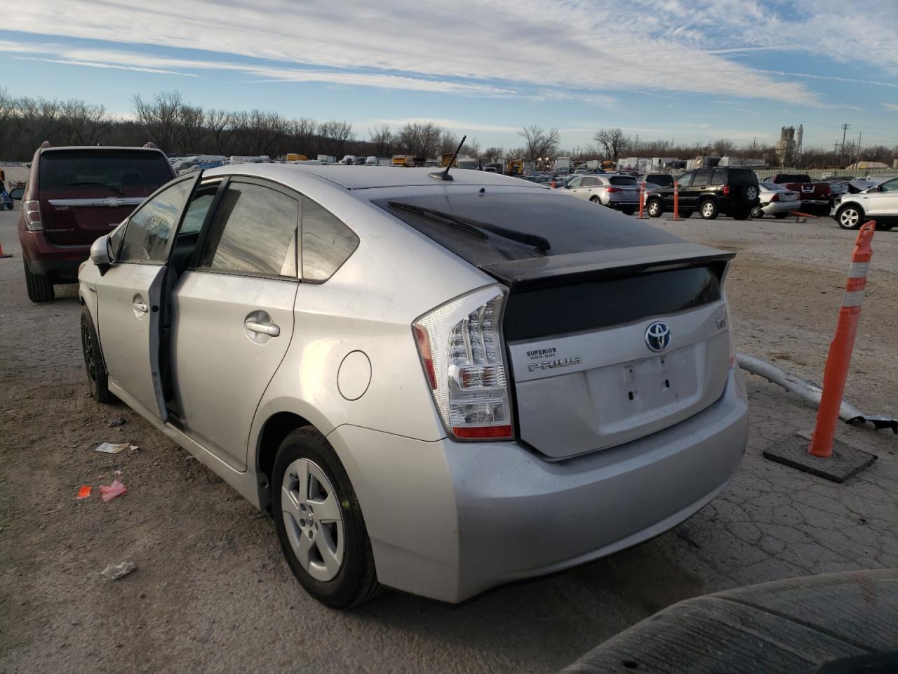 2011 Toyota Prius VIN JTDKN3DU1B5323620 Copart auction photo, front end / side damage thumbnail 3