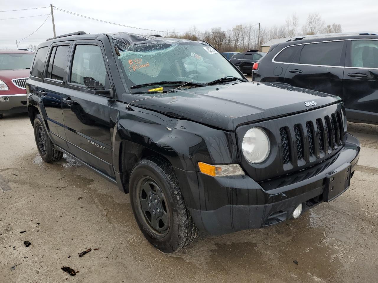 2015 Jeep Grand Cherokee VIN 1C4RJFBG9FC638160 Copart auction photo, top/roof / front end damage thumbnail 3