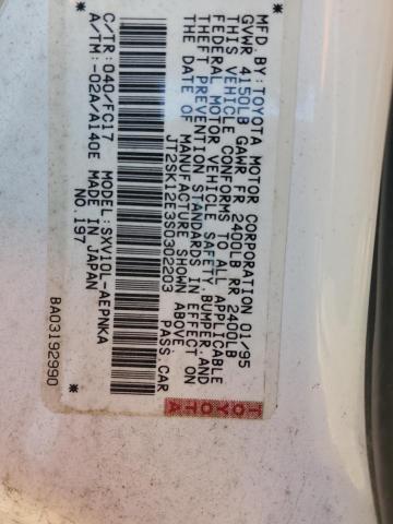 1995 Toyota Camry VIN JT2SK12E3S0302203 Copart auction photo, rear end damage thumbnail 12