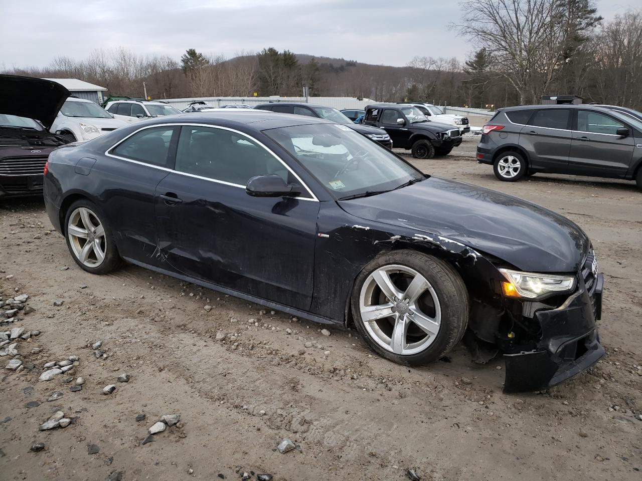 2016 Audi A5 VIN WAUM2AFR4GA022804 Copart auction photo, side / undercarriage damage thumbnail 4