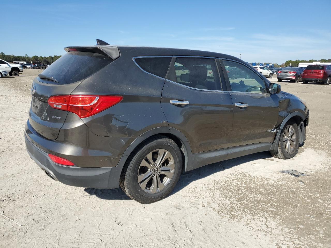 2014 Hyundai Santa Fe VIN 5XYZT3LB5EG172880 Copart auction photo, front end / side damage thumbnail 3