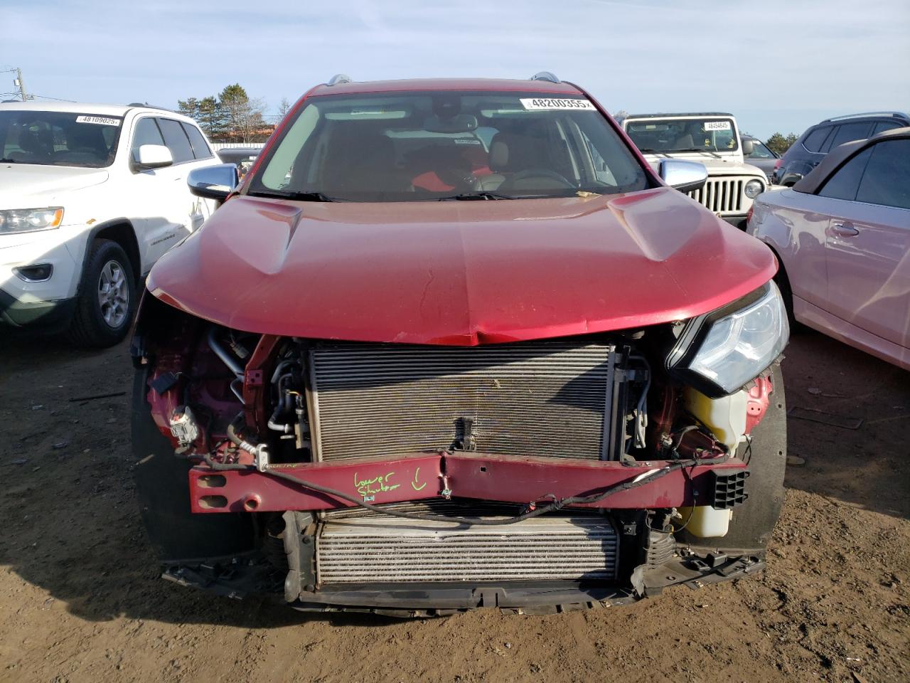 2018 Chevrolet Equinox VIN 2GNAXVEV9J6109560 Copart auction photo, front end / minor dent/scratches damage thumbnail 5