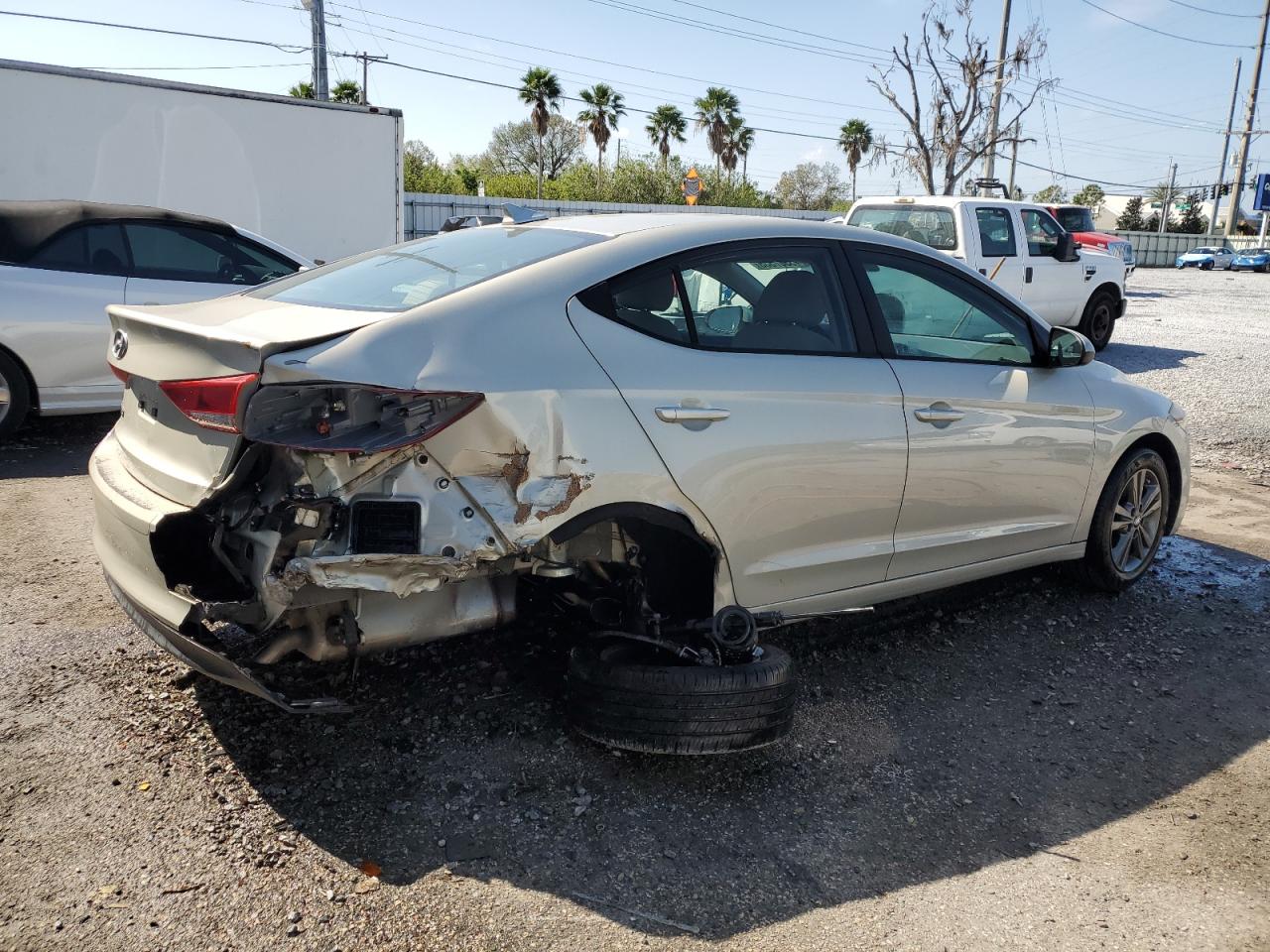 2018 Hyundai Elantra VIN 5NPD84LF3JH231318 Copart auction photo, rear end / undercarriage damage thumbnail 3