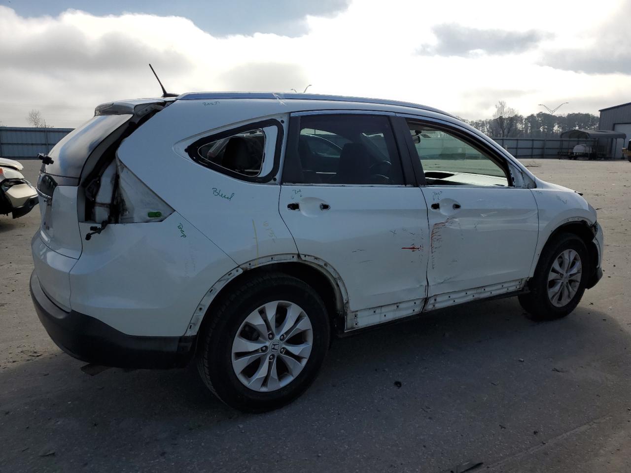 2012 Honda CR-V VIN 5J6RM3H78CL047045 Copart auction photo, all over damage thumbnail 3