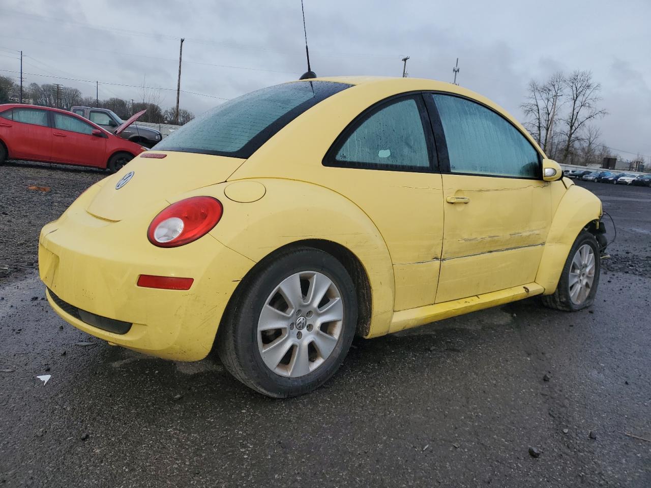 2008 Volkswagen Beetle VIN 3VWRW31C38M509022 Copart auction photo, side / front end damage thumbnail 3