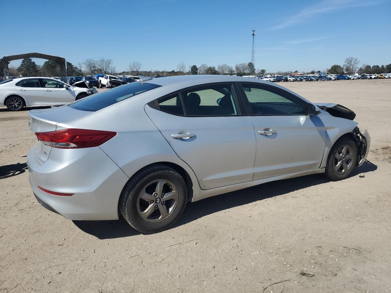 2017 Hyundai Elantra VIN 5NPD94LA8HH089107 Copart auction photo, front end / side damage thumbnail 3