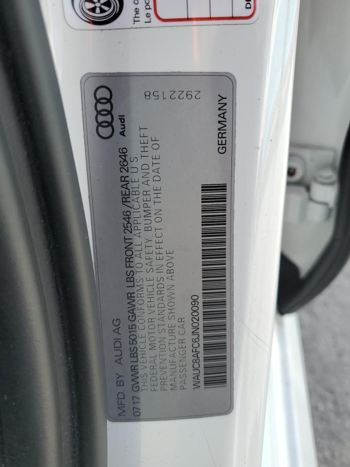 2018 Audi A6 VIN WAUC8AFC6JN020090 Copart auction photo, minor dent/scratches damage thumbnail 12