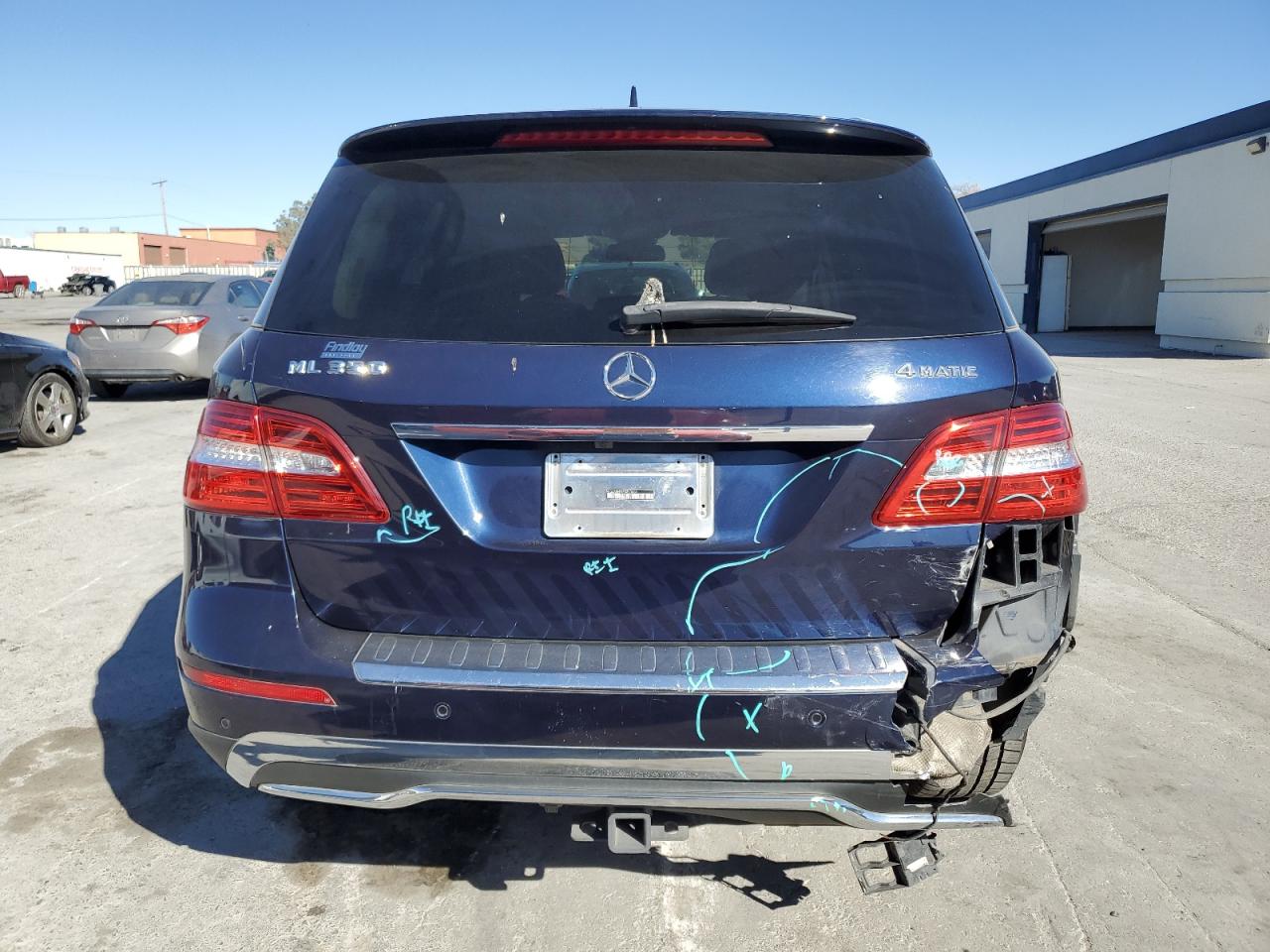 2014 Mercedes-Benz M-klasse VIN 4JGDA5HB6EA363434 Copart auction photo, rear end / mechanical damage thumbnail 6