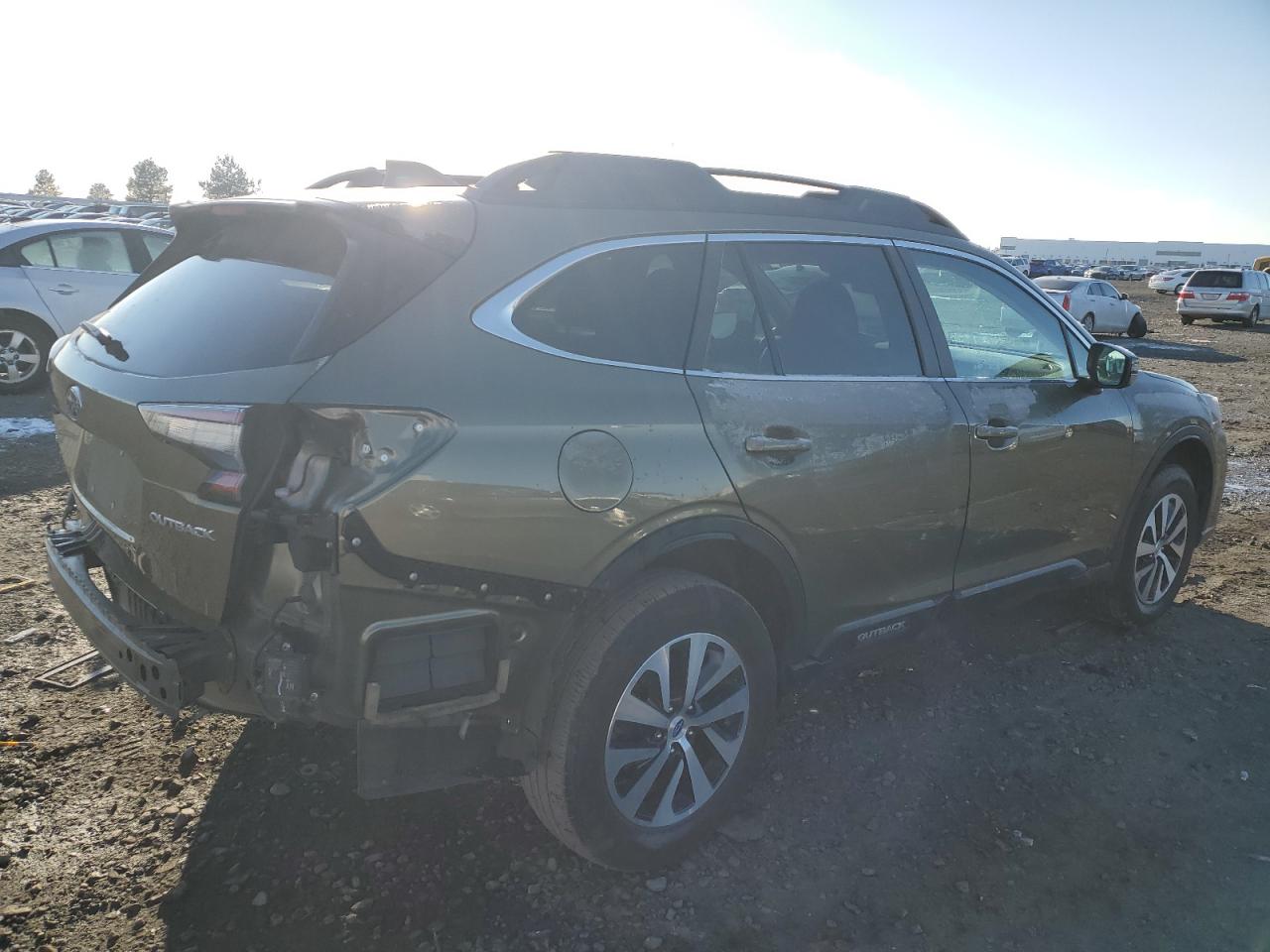 2020 Subaru Outback VIN 4S4BTAEC6L3153179 Copart auction photo, rear end / side damage thumbnail 3