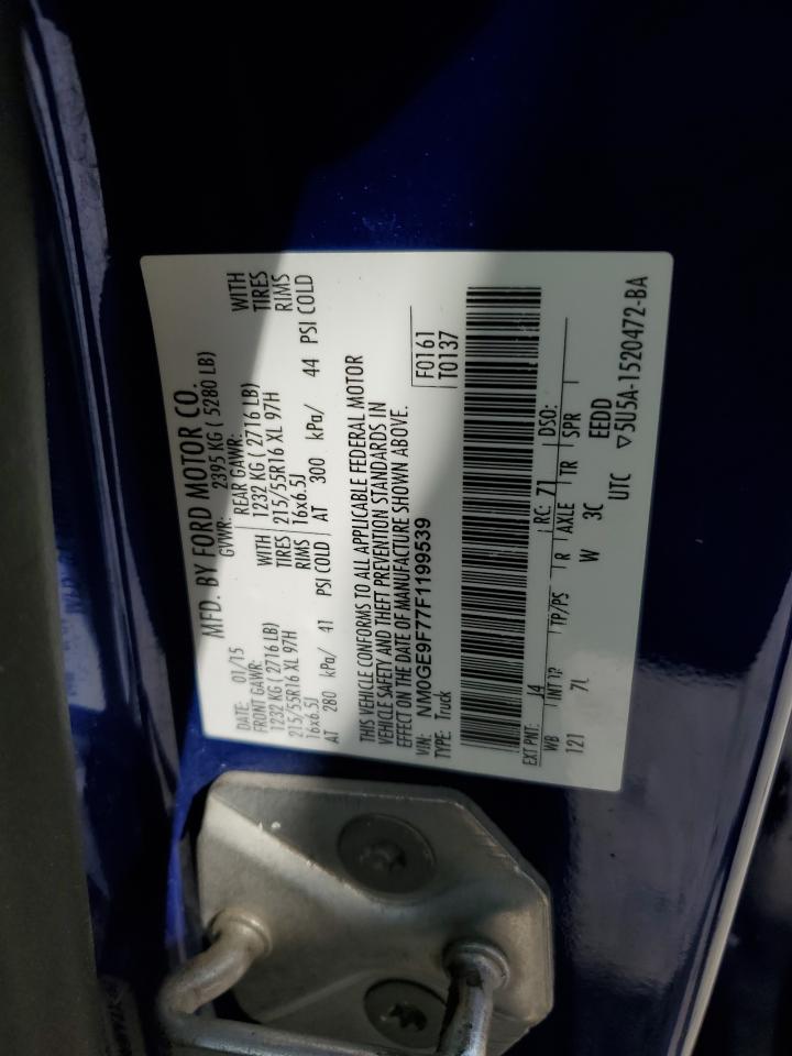 2015 Ford Transit VIN NM0GE9F77F1199539 Copart auction photo, mechanical damage thumbnail 12
