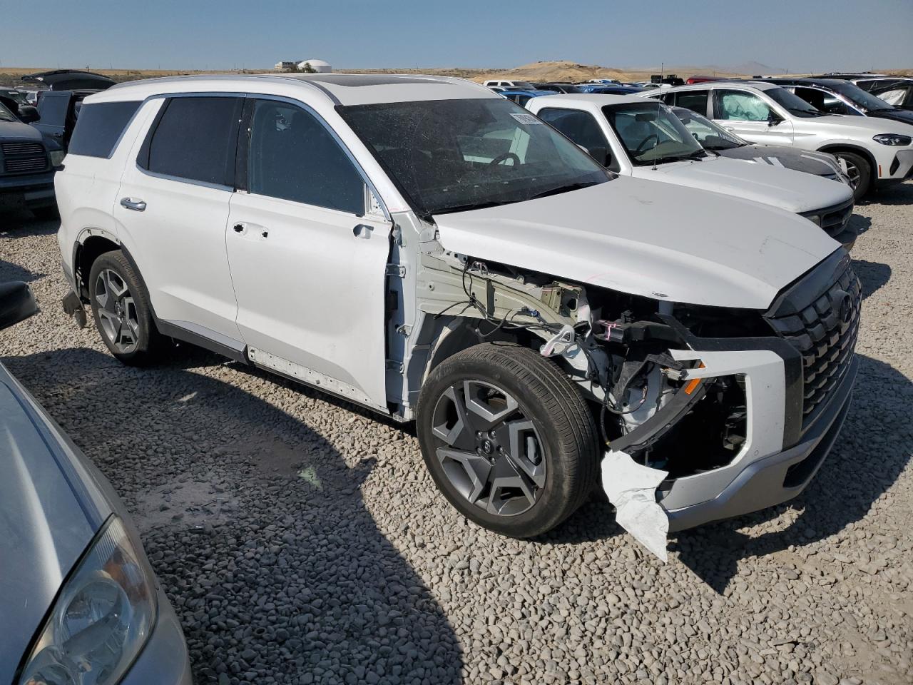 2024 Hyundai Palisade VIN KM8R4DGE8RU666156 Copart auction photo, front end damage thumbnail 4