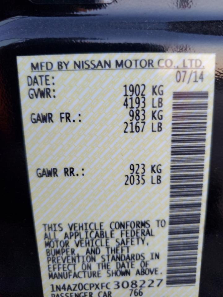 2015 Nissan Leaf VIN 1N4AZ0CPXFC308227 Copart auction photo, normal wear damage thumbnail 13