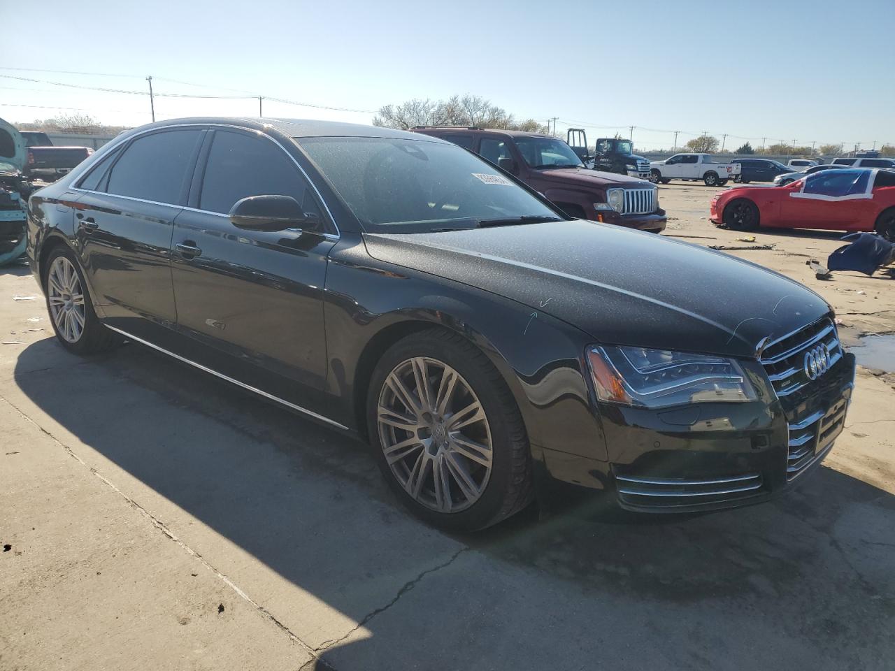 2014 Audi A8 VIN WAURGAFD7EN011250 Copart auction photo, front end damage thumbnail 4
