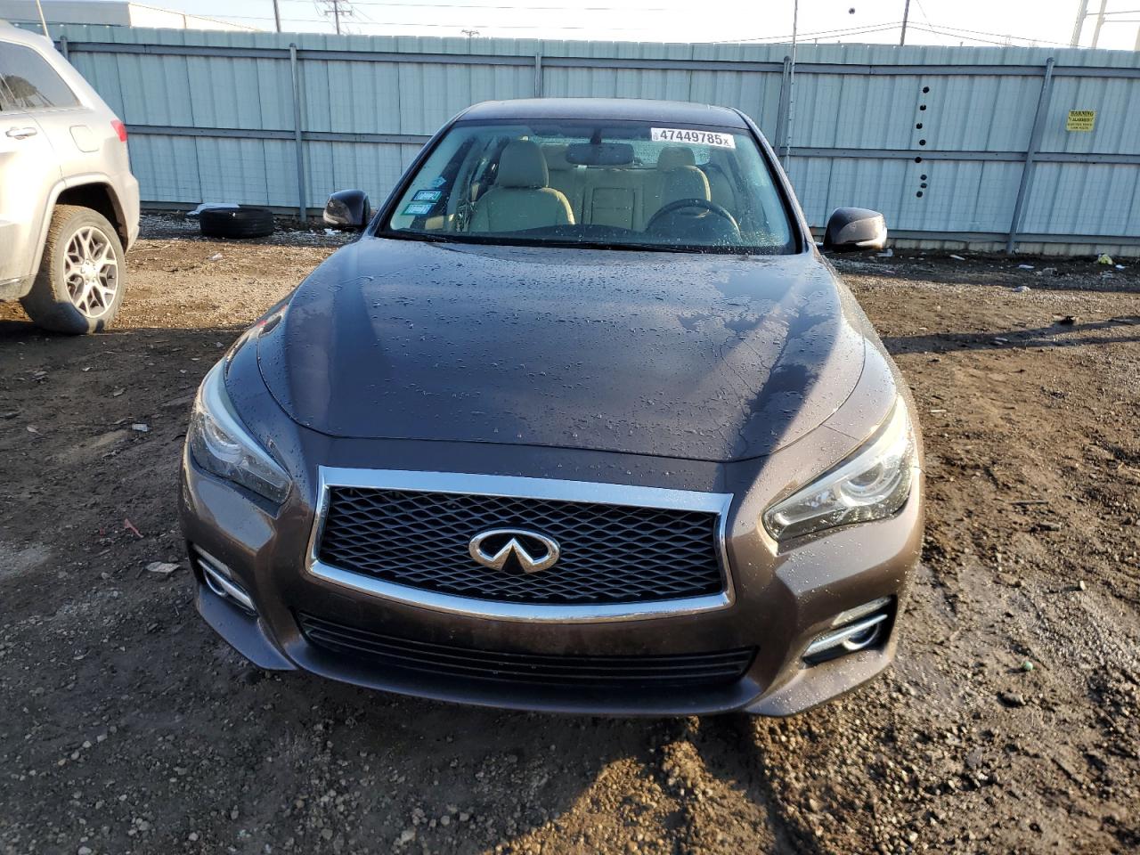 2014 Infiniti Q50 VIN JN1BV7AR7EM706711 Copart auction photo, rear end / side damage thumbnail 5