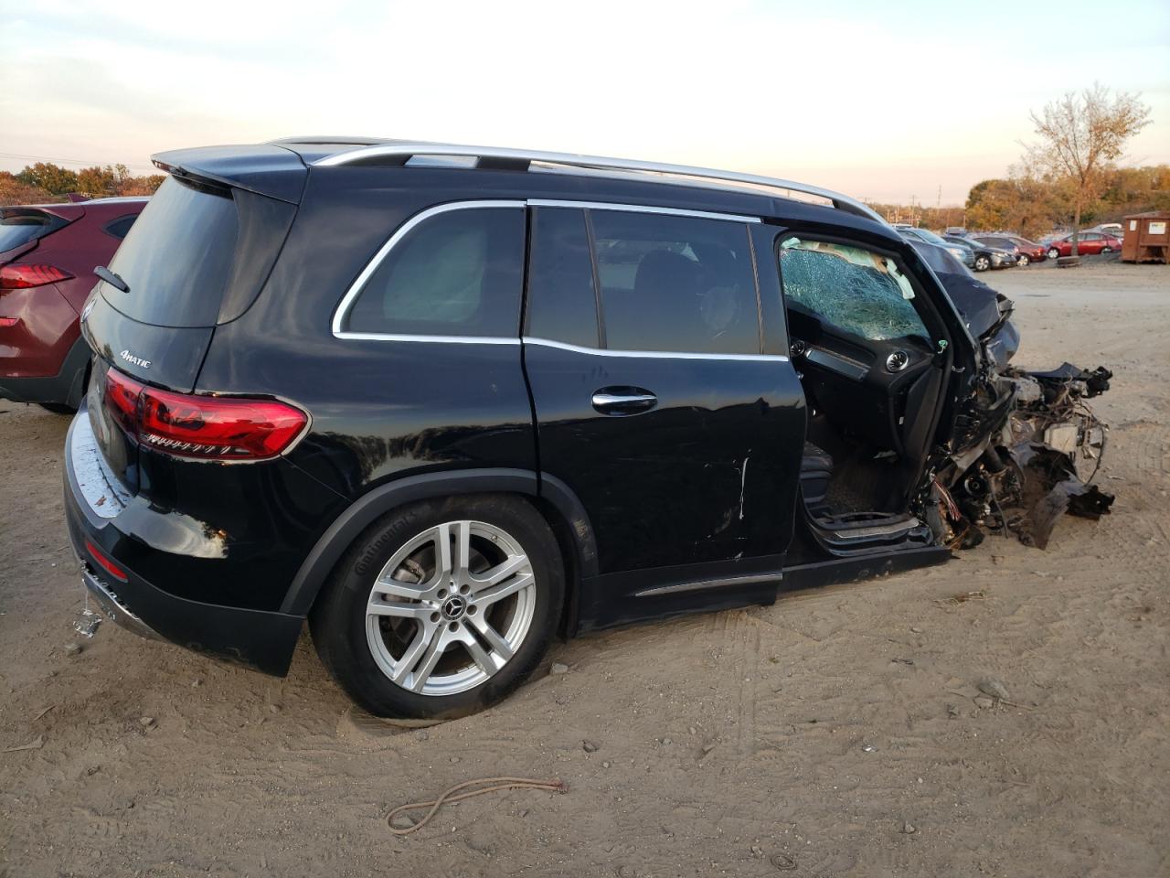 2022 Mercedes-Benz GLB VIN W1N4M4HB8NW257889 Copart auction photo, all over damage thumbnail 3
