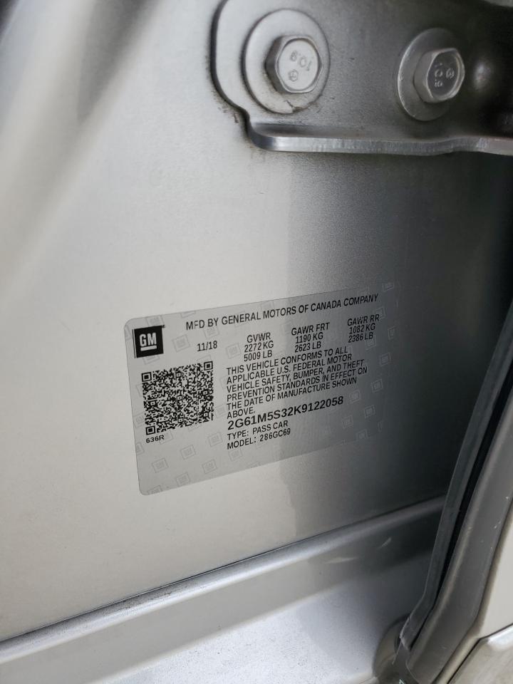 2019 Cadillac XTS VIN 2G61M5S32K9122058 Copart auction photo, front end damage thumbnail 14
